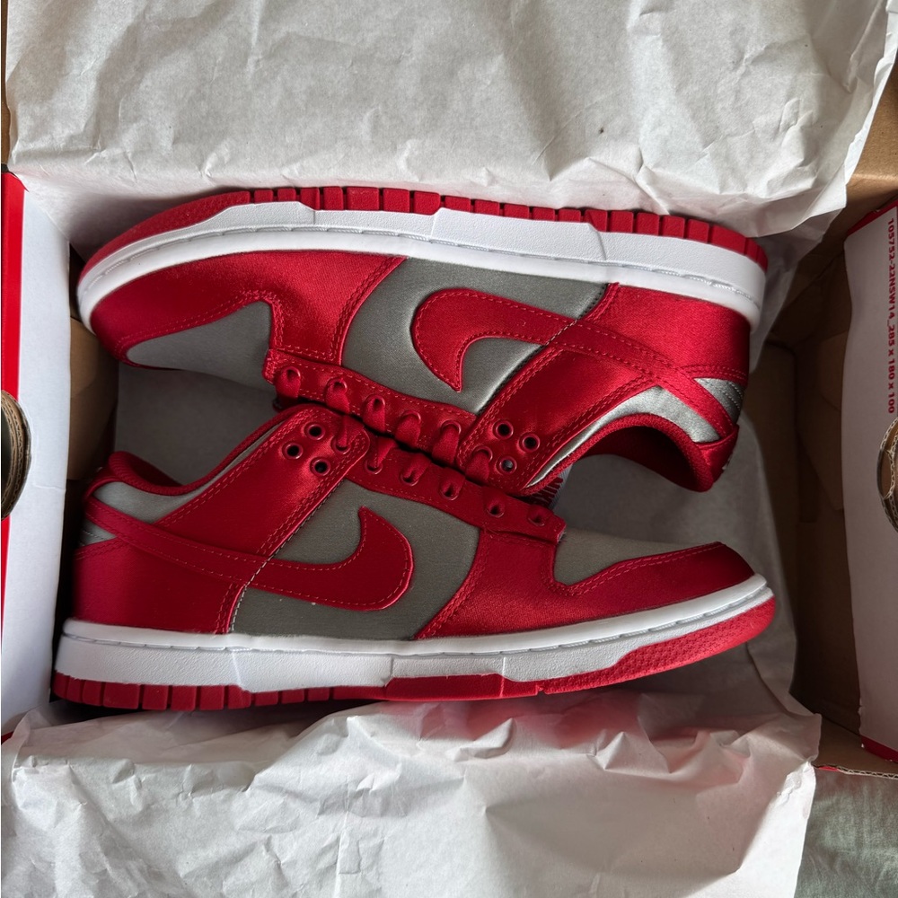 Red & Grey Satin Dunk